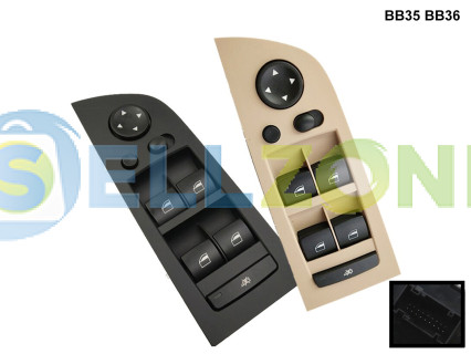 Κονσόλα ελέγχου ηλεκτρικών παραθύρων δύο χρωμάτων για BMW E91 E90 - BB35 / BB36